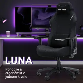 Herná stolička - Anda Seat Luna Black fabric - 7