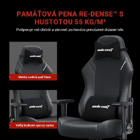 Herná stolička - Anda Seat Luna Black PVC - 15