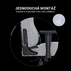 Herná stolička - Anda Seat Luna Grey fabric - 10