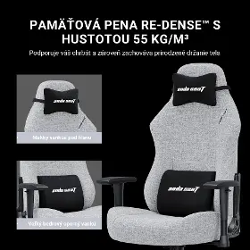 Herná stolička - Anda Seat Luna Grey fabric - 11