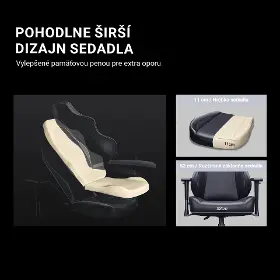 Herná stolička - Anda Seat Luna Grey fabric - 13