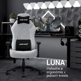 Herná stolička - Anda Seat Luna Grey fabric - 6
