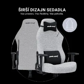 Herná stolička - Anda Seat Luna Grey fabric - 8