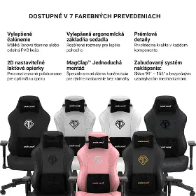 Herná stolička - Anda Seat Phantom 3 Fabric Black - 15