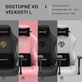 Herná stolička - Anda Seat Phantom 3 Fabric Dark Grey - 12