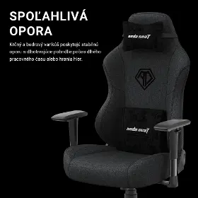Herná stolička - Anda Seat Phantom 3 Fabric Dark Grey - 13