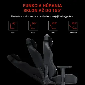 Herná stolička - Anda Seat Luna Dark Grey fabric - 14