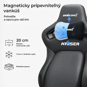 Herná stolička - Anda Seat Kaiser 4 XL V2 Elegant Black pvc - 12