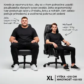 Herná stolička - Anda Seat X1 Gaming Sofa Elegant Black pvc - 15