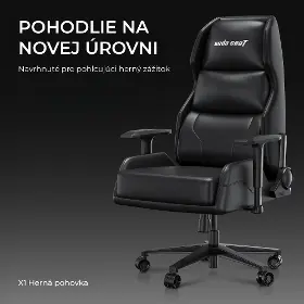 Herná stolička - Anda Seat X1 Gaming Sofa Elegant Black pvc - 9