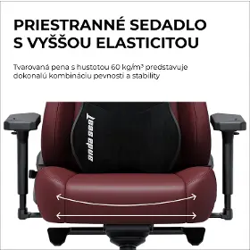 Herná stolička - Anda Seat Kaiser 3E XL Maroon - 8