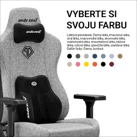 Herná stolička - Anda Seat Kaiser 3E XL fabric Grey - 8