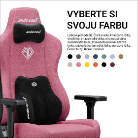 Herná stolička - Anda Seat Kaiser 3E XL fabric Pink - 15