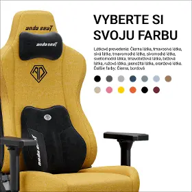 Herná stolička - Anda Seat Kaiser 3E XL fabric Bright Yellow - 14