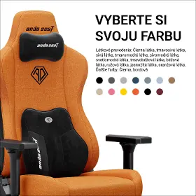 Herná stolička - Anda Seat Kaiser 3E XL fabric Orange - 10