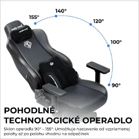 Herná stolička - Anda Seat Kaiser 3E XL fabric Beige - 10