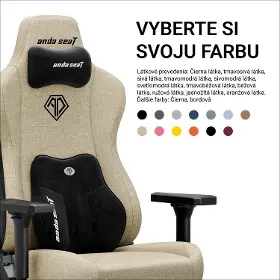 Herná stolička - Anda Seat Kaiser 3E XL fabric Beige - 13