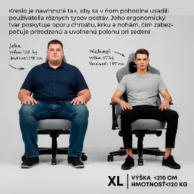 Herná stolička - Anda Seat Novis Plus XL Gray Fabric - 20