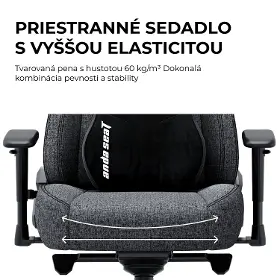 Herná stolička - Anda Seat Novis Plus XL Black Fabric - 18