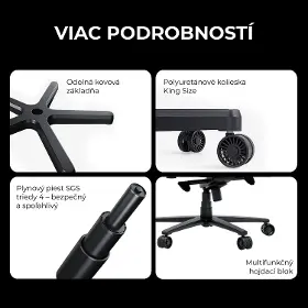Herná stolička - Anda Seat Novis Plus XL Dark Gray Fabric - 19