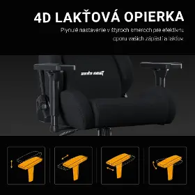 Herná stolička - Anda Seat Kaiser 2 Frontier fabric black new - 10