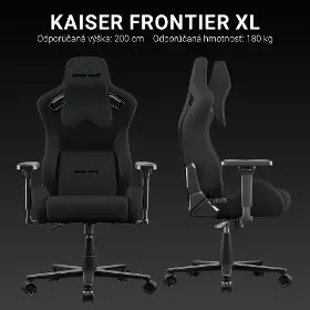 Herná stolička - Anda Seat Kaiser 2 Frontier fabric black new - 11
