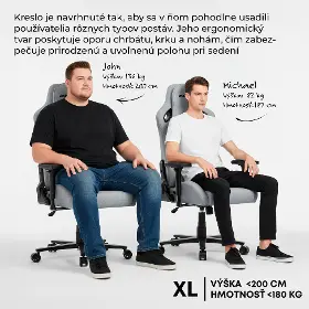 Herná stolička - Anda Seat Kaiser 2 Frontier fabric black new - 17