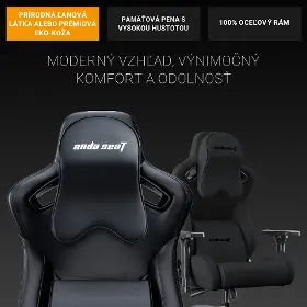 Herná stolička - Anda Seat Kaiser 2 Frontier fabric black new - 8