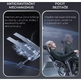 Kancelárska stolička - Sihoo DORO S300 Mesh tmavo sivá - 12