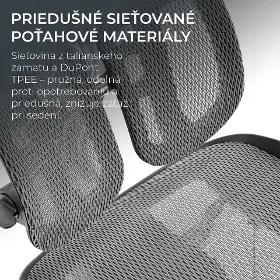Kancelárska stolička - Sihoo DORO S300 Mesh tmavo sivá - 15