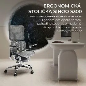 Kancelárska stolička - Sihoo DORO S300 Mesh tmavo sivá - 6