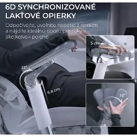 Kancelárska stolička - Sihoo DORO S300 Mesh svetlo sivá - 10