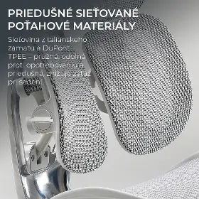 Kancelárska stolička - Sihoo DORO S300 Mesh svetlo sivá - 16