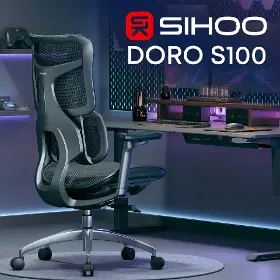 Kancelárska stolička - Sihoo DORO S100 Mesh čierna - 6