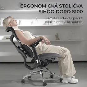 Kancelárska stolička - Sihoo DORO S100 Mesh čierna - 7