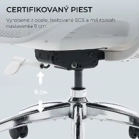 Kancelárska stolička - Sihoo DORO S100 Mesh biela - 16