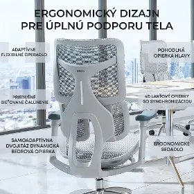 Kancelárska stolička - Sihoo DORO S100 Mesh biela - 19