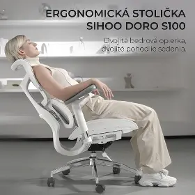 Kancelárska stolička - Sihoo DORO S100 Mesh biela - 7