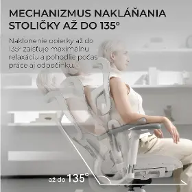 Kancelárska stolička - Sihoo DORO S100 Mesh biela - 8