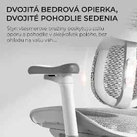 Kancelárska stolička - Sihoo DORO S100 Mesh biela - 9