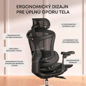 Kancelárska stolička - Sihoo DORO C300 L Mesh čierna - 6