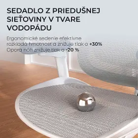 Kancelárska stolička - Sihoo DORO C300 L Mesh biela - 12