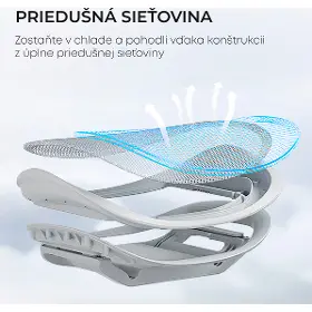 Kancelárska stolička - Sihoo DORO C300 L Mesh biela - 17