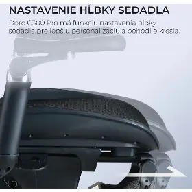 Kancelárska stolička - Sihoo DORO C300 Mesh čierna s opierkou na nohy - 10