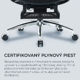Kancelárska stolička - Sihoo DORO C300 Mesh čierna s opierkou na nohy - 20