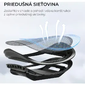 Kancelárska stolička - Sihoo DORO C300 Mesh čierna s opierkou na nohy - 7