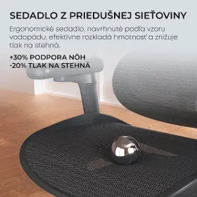 Kancelárska stolička - Sihoo DORO C300L Mesh čierna s opierkou na nohy - 17