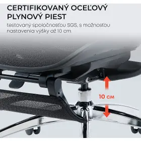 Kancelárska stolička - Sihoo DORO C300L Mesh čierna s opierkou na nohy - 19