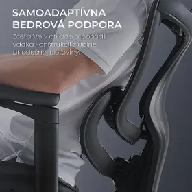 Kancelárska stolička - Sihoo DORO C300L Mesh čierna s opierkou na nohy - 8