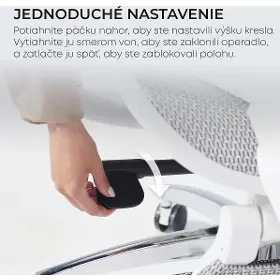 Kancelárska stolička - Sihoo DORO C300L Mesh biela  s opierkou na nohy - 17